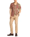 Scotch & Soda Scotch Soda Mens Slim Fit Ralston Pants Jacquard Text Logo Shirt In Brown