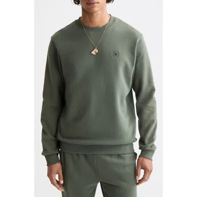 Scotch & Soda Seasonal Core Crewneck Sweatshirt In Green