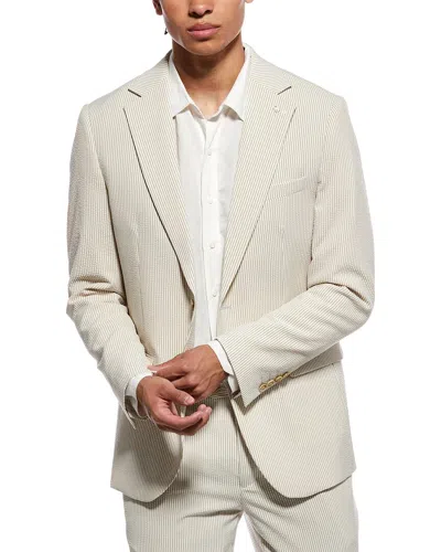 Scotch & Soda Seersucker Sportcoat In Neutral