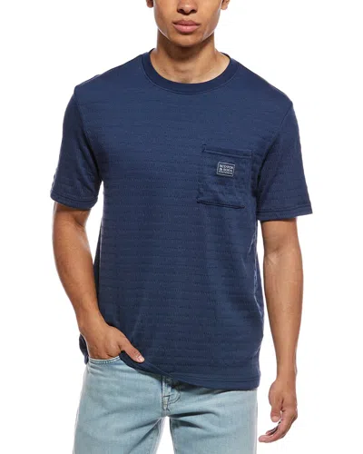 Scotch & Soda Seersucker T-shirt In Blue