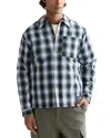 Scotch & Soda Shadow Check Overshirt In Black