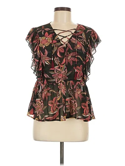 Pre-owned Scotch & Soda Short Sleeve Blouse In Black