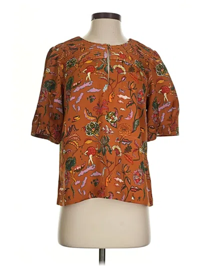 Pre-owned Scotch & Soda Short Sleeve Blouse In Orange