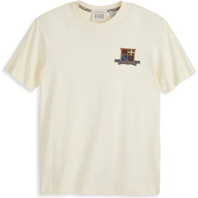 Scotch & Soda Short Sleeve Graphic T-shirt In Neutral