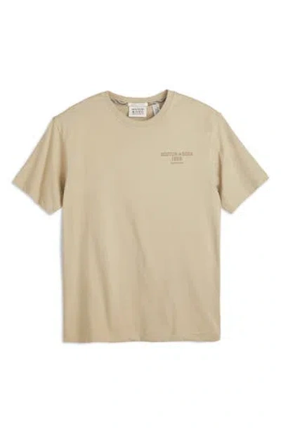 Scotch & Soda Short Sleeve Graphic T-shirt In Neutral