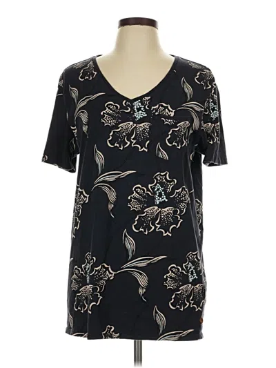 Pre-owned Scotch & Soda Short Sleeve Henley Shirt In Black