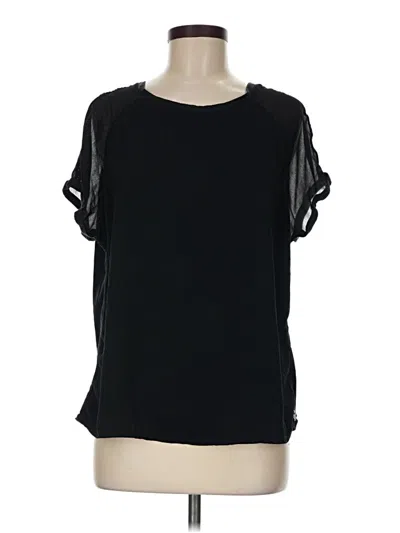 Pre-owned Scotch & Soda Short Sleeve Top Black Cold Shoulder Neckline Tops