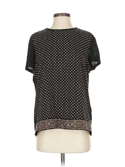 Pre-owned Scotch & Soda Short Sleeve Top Black Keyhole Neckline Tops