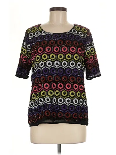 Pre-owned Scotch & Soda Short Sleeve Top Black Scoop Neck Tops
