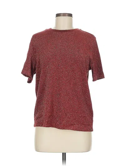 Pre-owned Scotch & Soda Short Sleeve Top Burgundy Crew Neck Tops