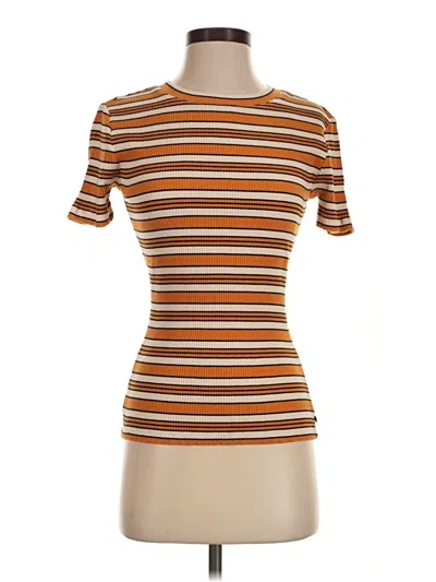 Pre-owned Scotch & Soda Short Sleeve Top Orange Boatneck Tops