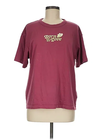 Pre-owned Scotch & Soda Short Sleeve T-shirt In Burgundy