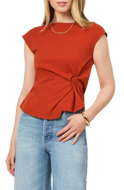 Scotch & Soda Side Gather Top In Brown