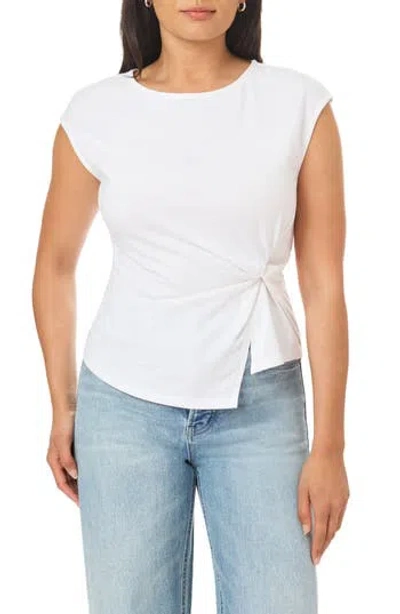 Scotch & Soda Side Gather Top In White