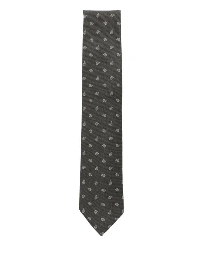 Scotch & Soda Silk Tie In Gray