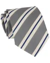 Scotch & Soda Silver & Navy Wide Stripe Tie In Gray