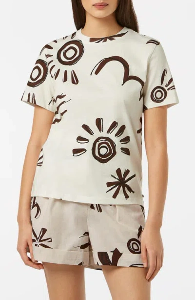 Scotch & Soda Sketch Cotton Graphic T-shirt In White