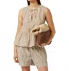 Scotch & Soda Bow Details Sleeveless Top In Brown