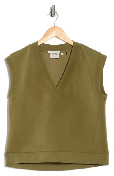 Scotch & Soda Sleeveless Knit Shell Top In Gray