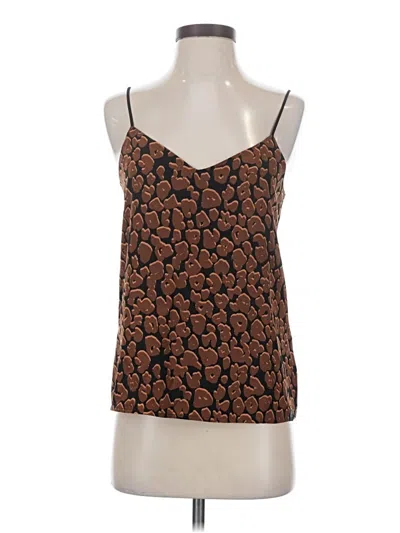 Pre-owned Scotch & Soda Sleeveless Top Brown Halter Neckline Tops