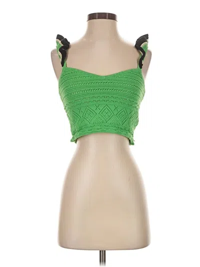 Pre-owned Scotch & Soda Sleeveless Top Green Sweetheart Neckline Tops