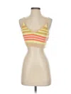 Scotch & Soda Sleeveless Top Yellow Sweetheart Neckline Tops In Gold
