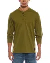 Scotch & Soda Slub Henley Shirt In Green