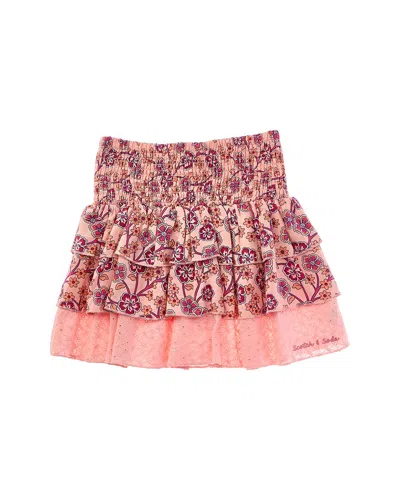 Scotch & Soda Kids'  Smocked Skirt In Pink