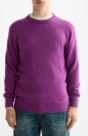 Scotch & Soda Soft Knit Crewneck Sweater In Purple