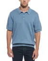 Scotch & Soda Stitch Polo Sweater In Blue