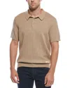 Scotch & Soda Stitch Polo Sweater In Brown