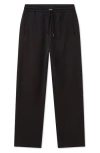Scotch & Soda Straight Leg Pants In Black
