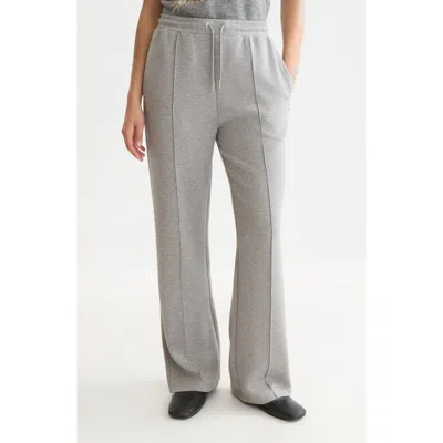 Scotch & Soda Stretch Wide Leg Sweatpants In Gray