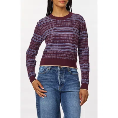 Scotch & Soda Stripe Crewneck Sweater In Multi