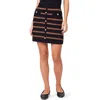 Scotch & Soda Stripe Knit Skirt In Black