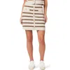 Scotch & Soda Stripe Knit Skirt In Neutral