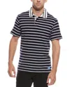 Scotch & Soda Stripe Polo Shirt In Blue