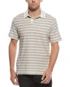 Scotch & Soda Stripe Polo Shirt In Brown