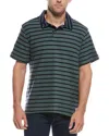 Scotch & Soda Stripe Polo Shirt In Green