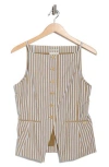 Scotch & Soda Stripe Spaghetti Strap Vest In Brown