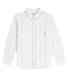 Scotch & Soda Striped Cotton-blend Shirt In White