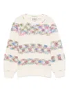 Scotch & Soda Striped Sweater In White