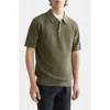 Scotch & Soda Structured Knit Cotton Polo In Green