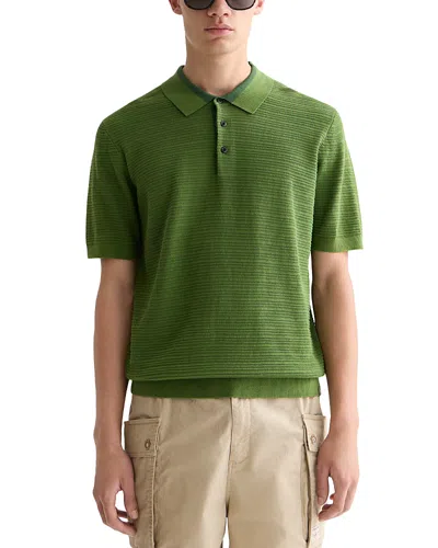 Scotch & Soda Structured Polo Shirt In Green