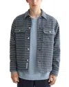 Scotch & Soda Structured Striped Overshirt In Multi