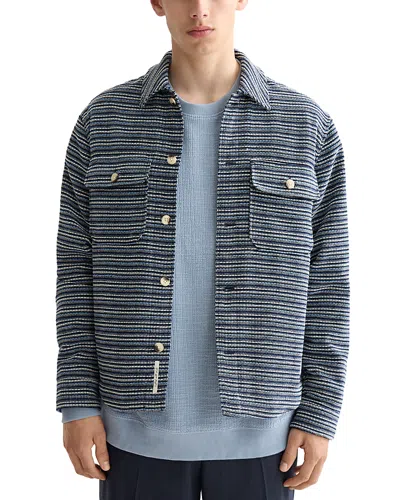 SCOTCH & SODA STRUCTURED STRIPED OVERSHIRT