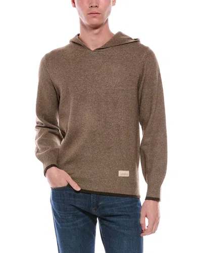 Scotch & Soda Super Soft Sweater Hoodie In Brown