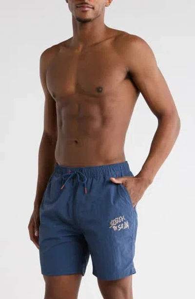 Scotch & Soda Swim Trunks In Blue
