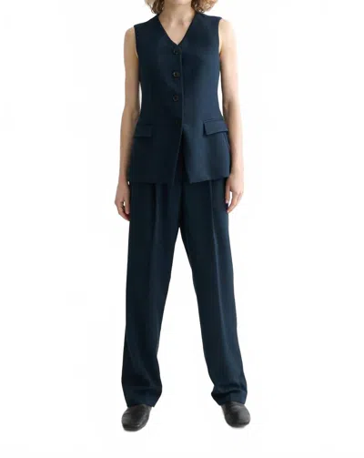 Scotch & Soda Tailored Gilet Tank Top In Carbon In Blue
