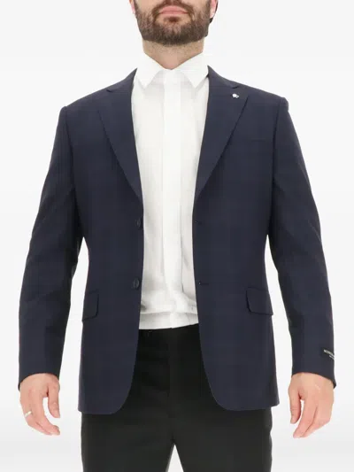 Scotch & Soda Tailored Single-breasted Jacket In Blue